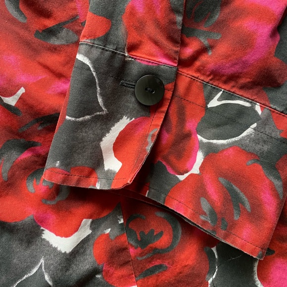 Vintage Westbound rose print blouse size M - Picture 2 of 5